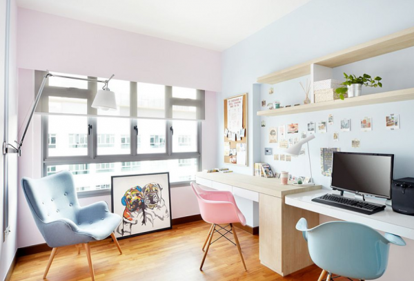 Perabotan berwarna pastel